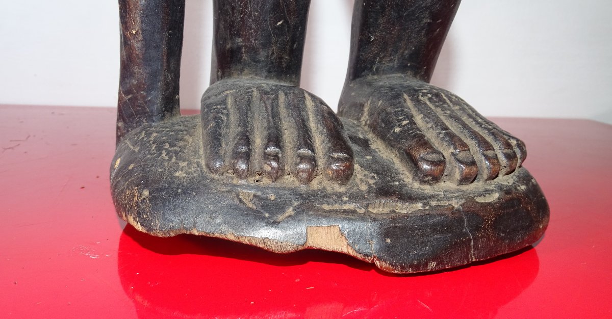 Chief Statue - Chokwe / Tshokwe, Collection Of Doctor Jean Redor.-photo-2