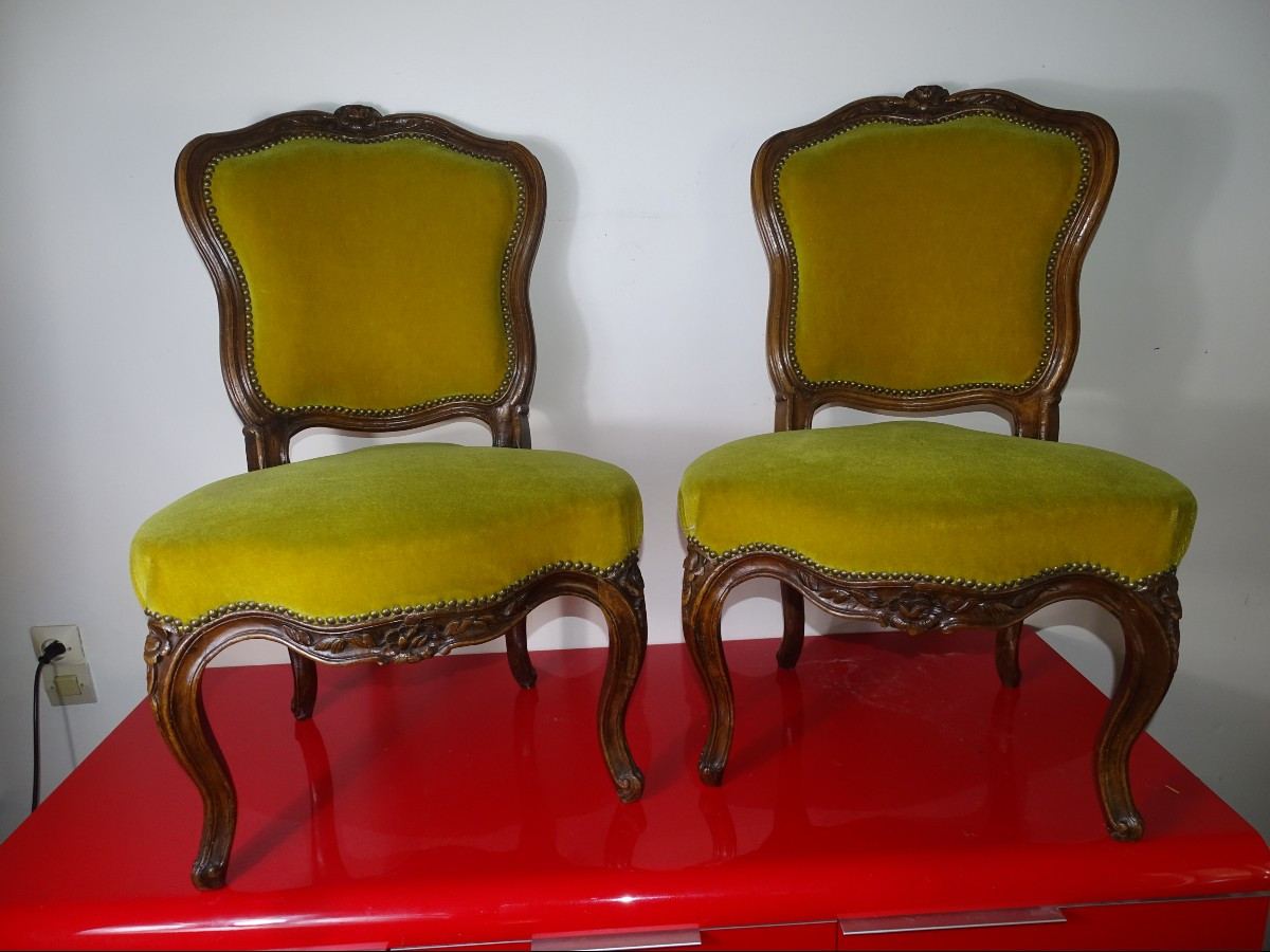 Pair Of Louis XV Chairs, 18th Century