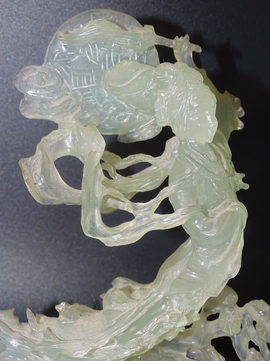sculpture pierre dure, jade, XIXème, chine, asie, collection d'un amateur-photo-2