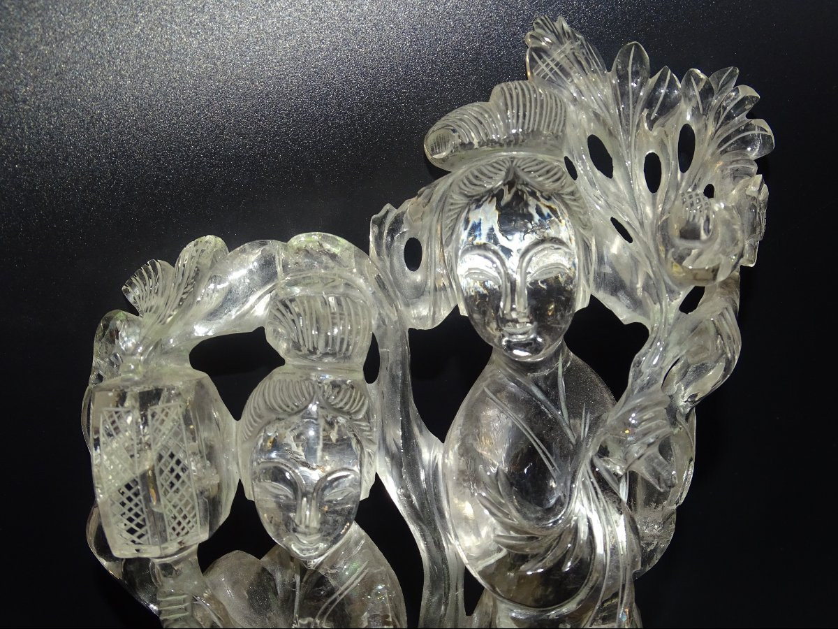 Hard Stone Sculpture, Rock Crystal, 19th Century, China, Asia, Amateur Collection-photo-2