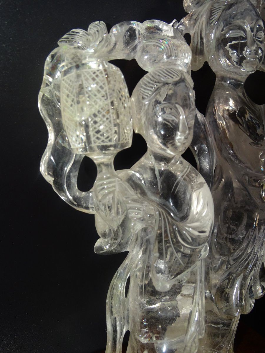 Hard Stone Sculpture, Rock Crystal, 19th Century, China, Asia, Amateur Collection-photo-4