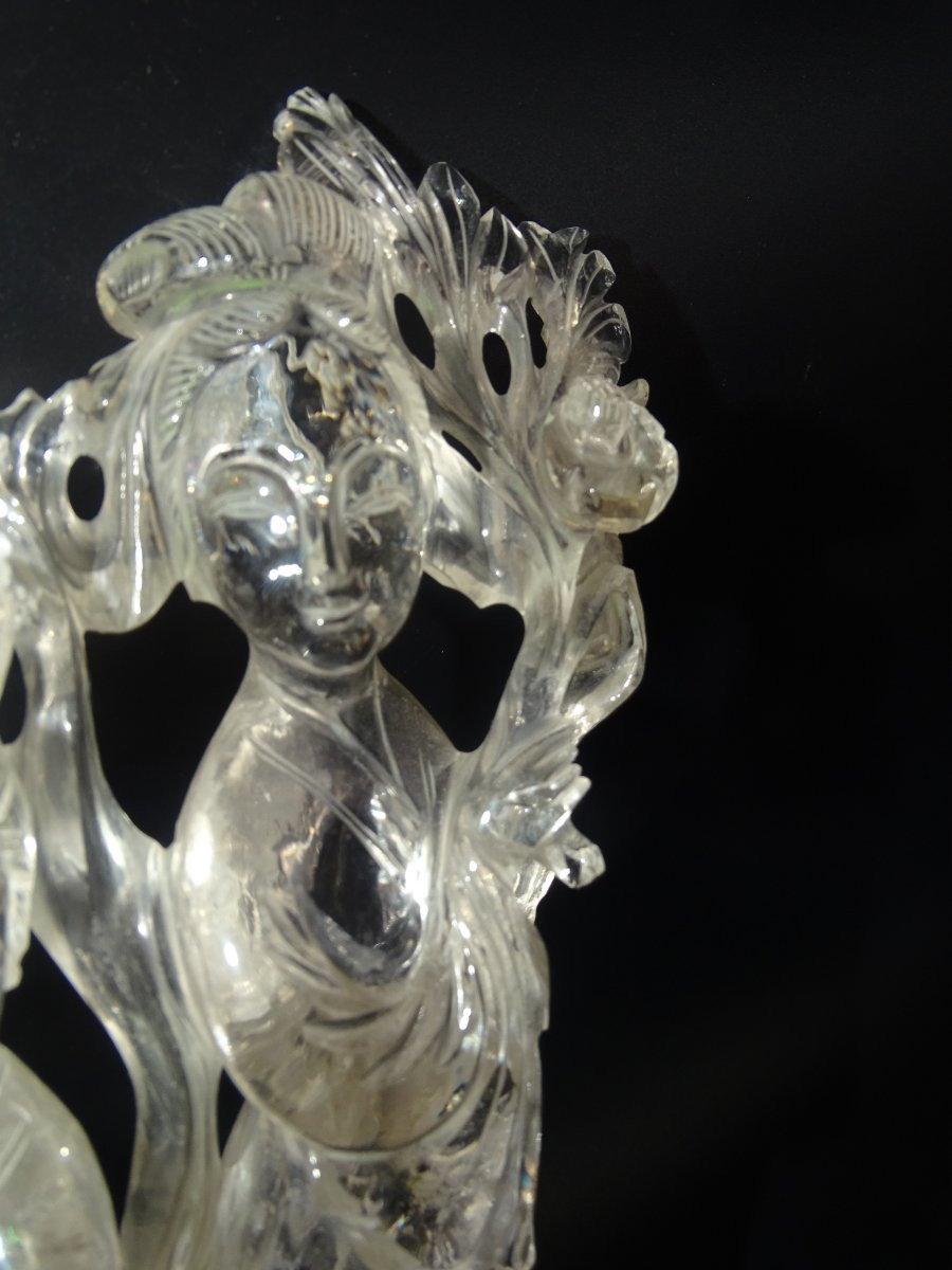 Hard Stone Sculpture, Rock Crystal, 19th Century, China, Asia, Amateur Collection-photo-1