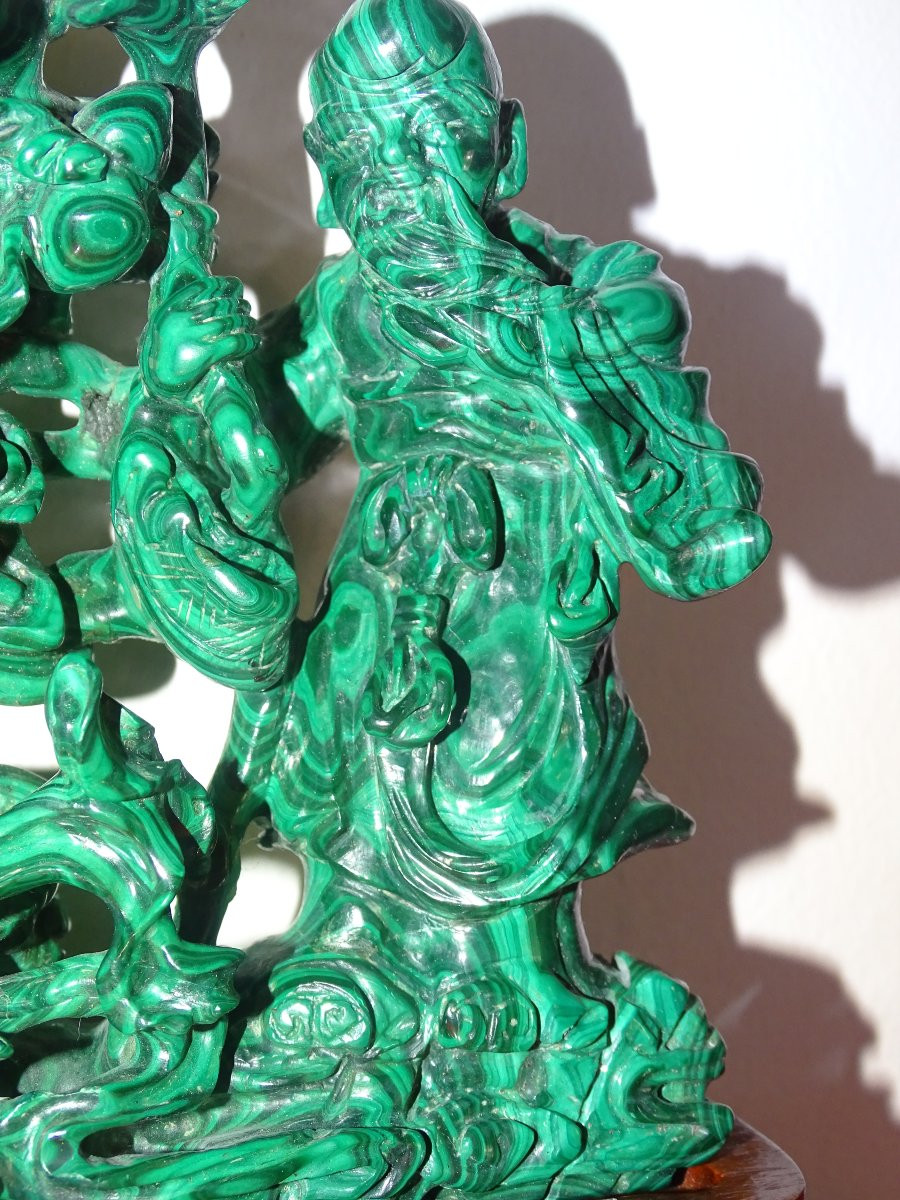 sculpture pierre dure, malachite, XIXème, chine, asie, collection d'un amateur-photo-4