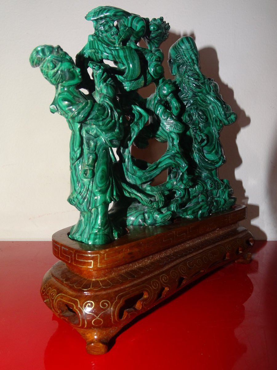 sculpture pierre dure, malachite, XIXème, chine, asie, collection d'un amateur-photo-4