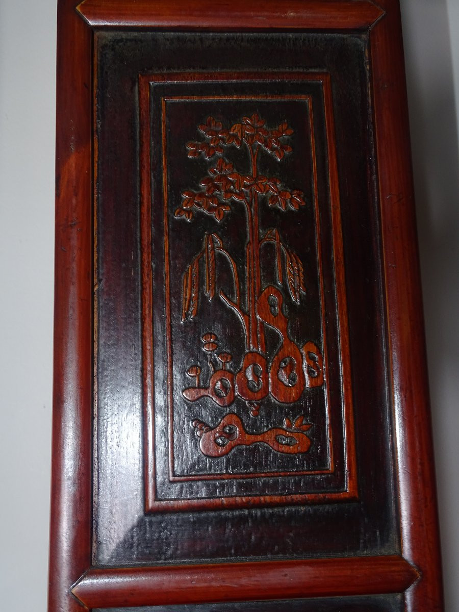 Paire de chaises chinoises laquées, époque XIXème-photo-3