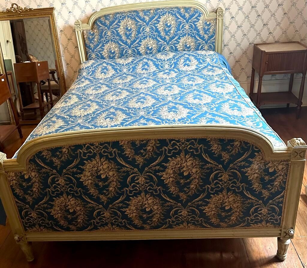 Louis XVI Period Upholstered And Reupholstered Bed, 18th Century