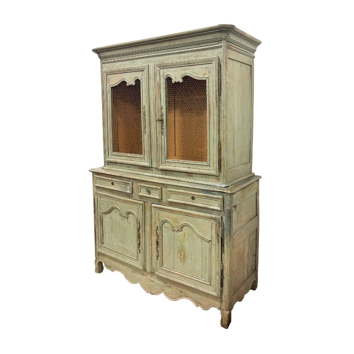 Two-part Painted Wood Buffet, France, 18th Century-photo-3