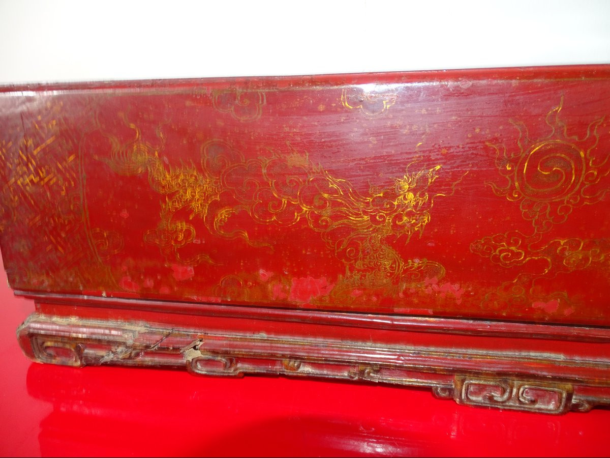 Lacquered Box For Writing Roll, China, 19th Century.-photo-7