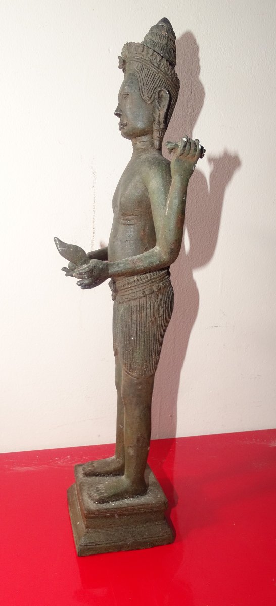 bouddha en bronze, cambodge, 43 cm, XIXème-photo-2