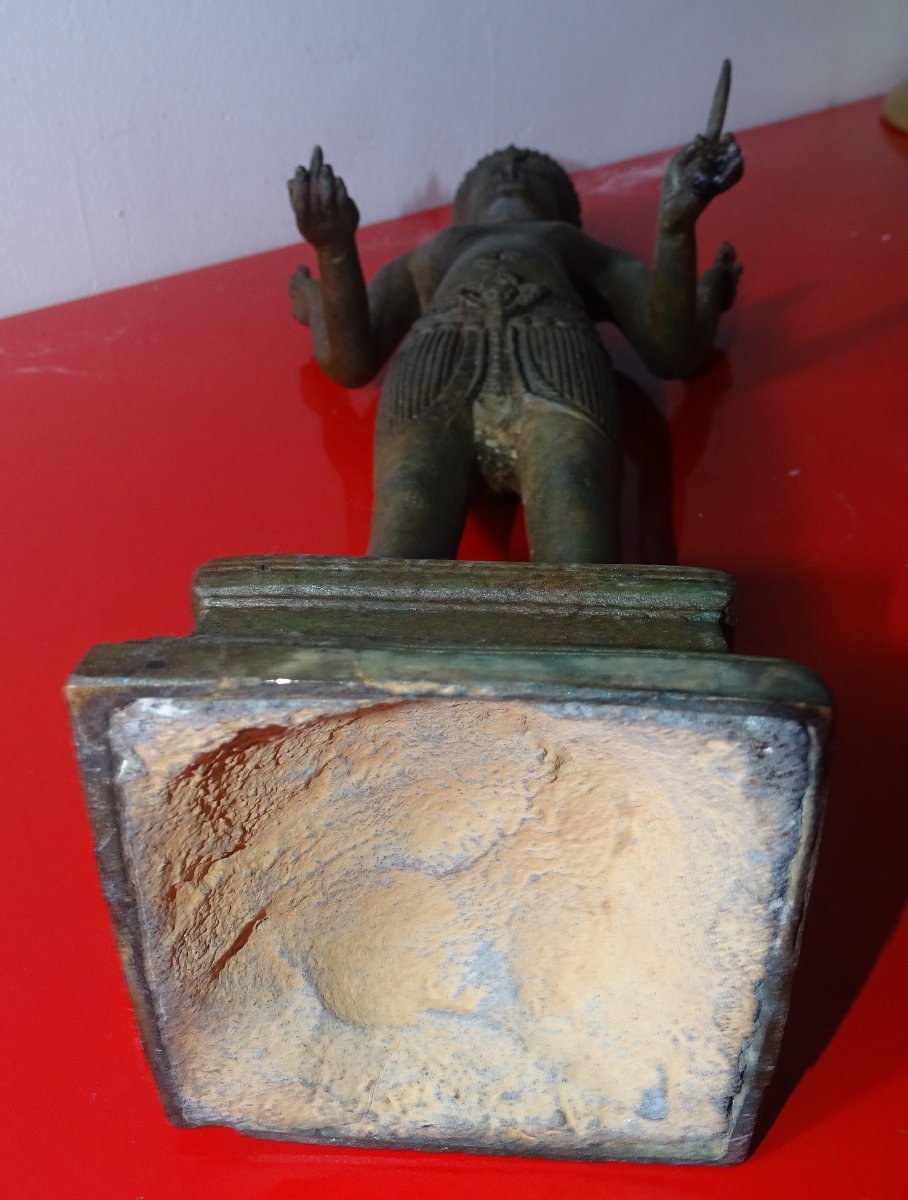 bouddha en bronze, cambodge, 43 cm, XIXème-photo-3