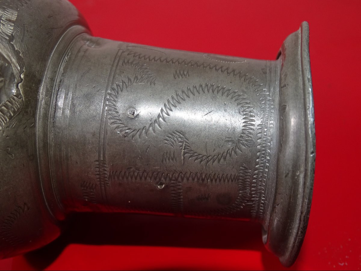 17th Century Pewter Holy Water Bucket-photo-6