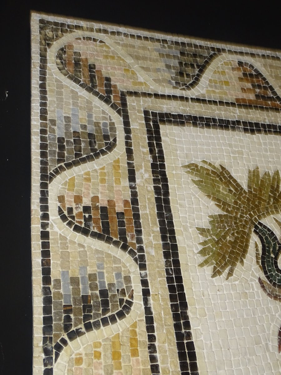 Néréide auprès d'un cheval marin ailé, Grand panneau en mosaïque 170 cm x 150 cm-photo-4