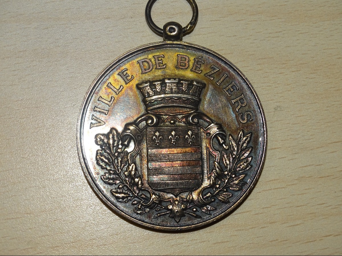 Medal Of The City Of Béziers - Grand Music Competition April 1892 - 50g Silver