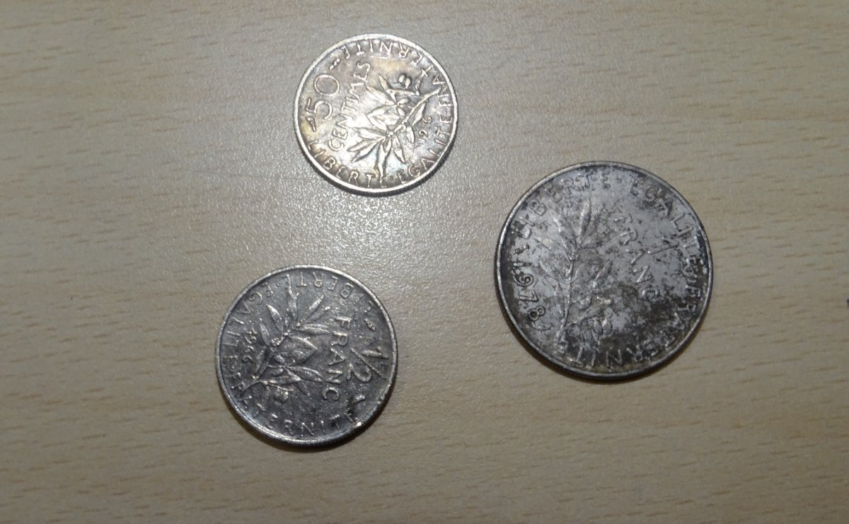 LOT DE 12 PIÈCES 5 francs semeuse- ARGENT + 3 petits cadeaux-photo-4