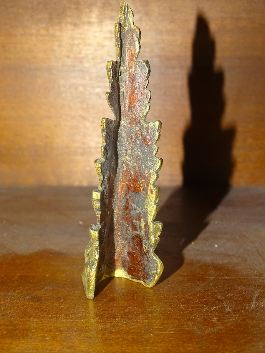 Bronze Furniture Piece, Pair Of Deer-shaped Feet, 18th Century, Louis XV-photo-2