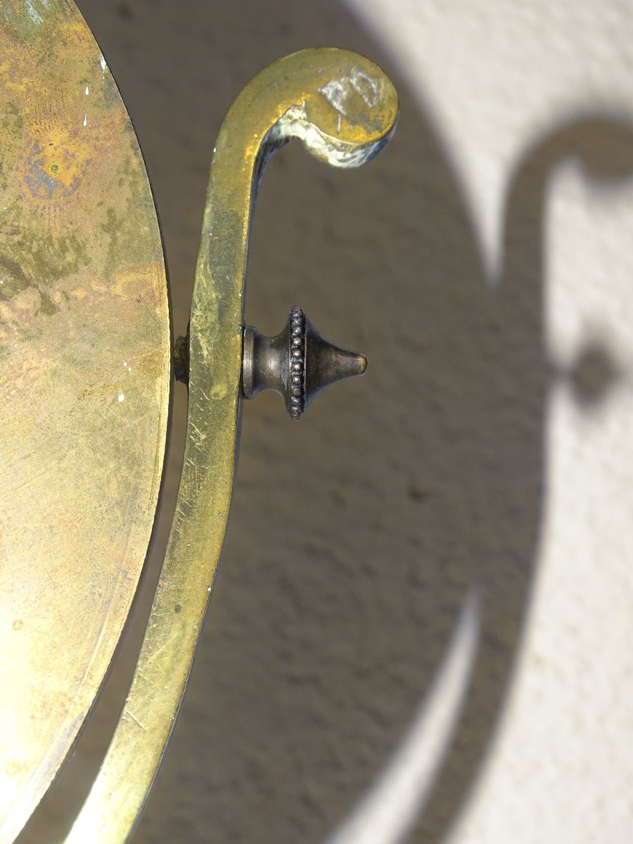 Gilt Bronze Cheval Mirror, Cherub, Napoleon III Period, 19th Century-photo-5