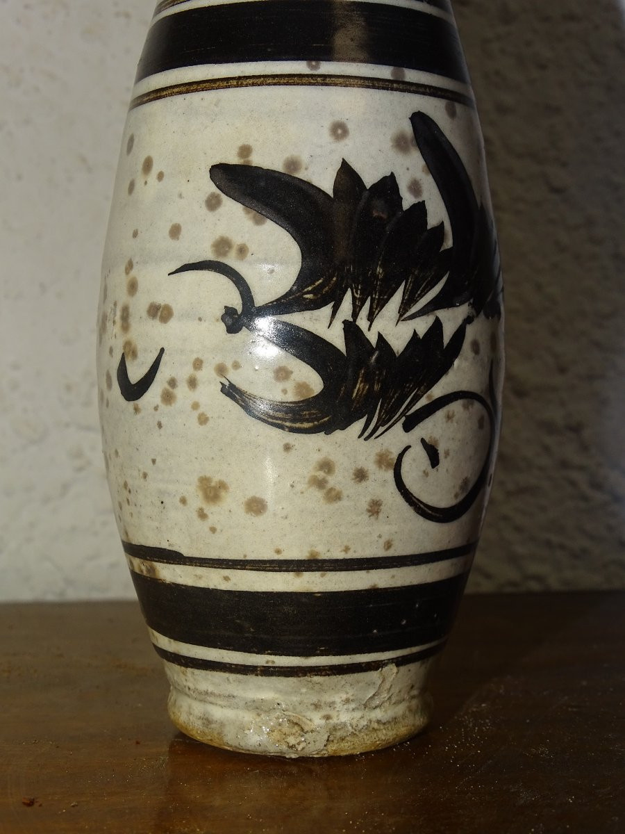 Vase en grès. Chine. Probablement dynastie Song du Sud. XIIIe siècle. Céramique T'zu Chou-photo-3