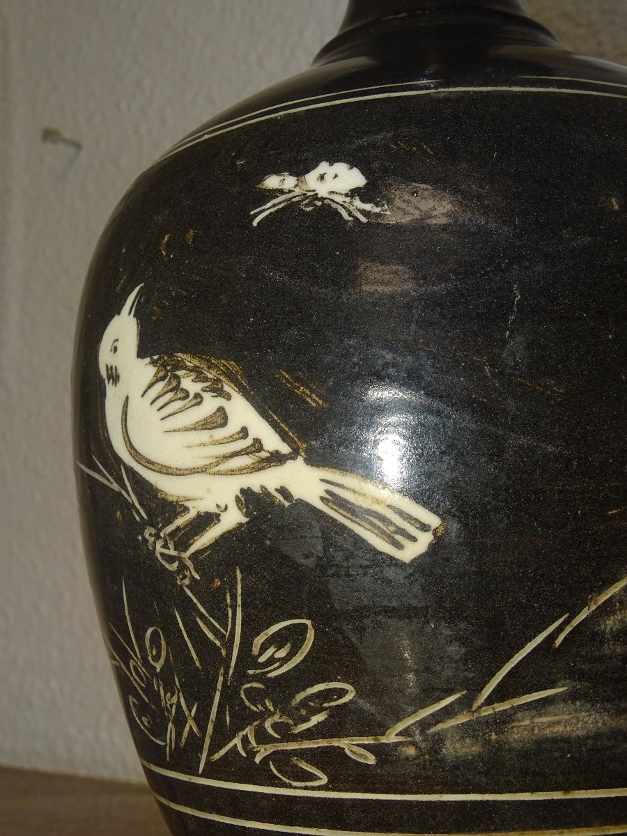 Vase sculpté Ji Zhou Yao de la dynastie Song  Xème-photo-2