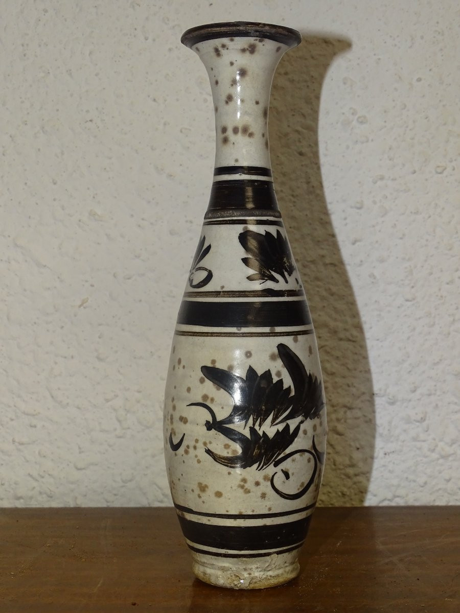T'zu Chou Vase en grès. Chine. dynastie Song du Sud. XIIIe siècle. Céramique-photo-2
