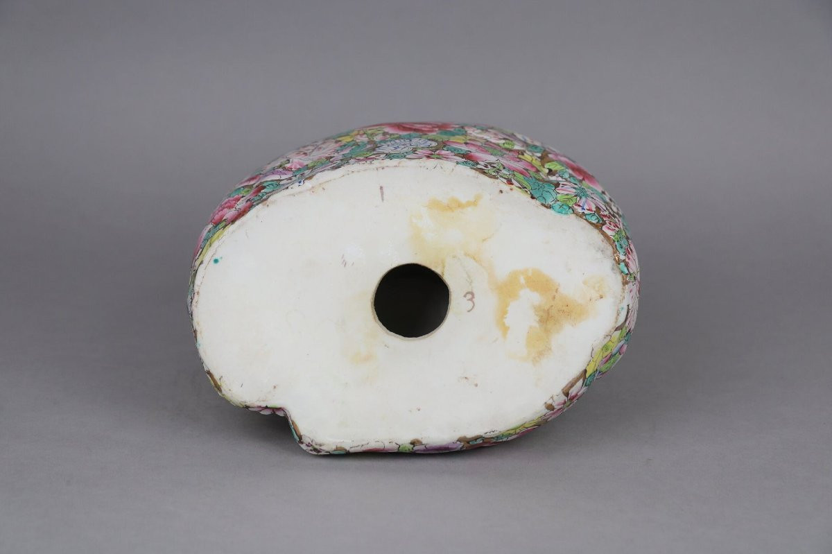 Bouddha Rieur dit Milefo et cinq enfants porcelaine Chine, 30.5 cm-photo-4