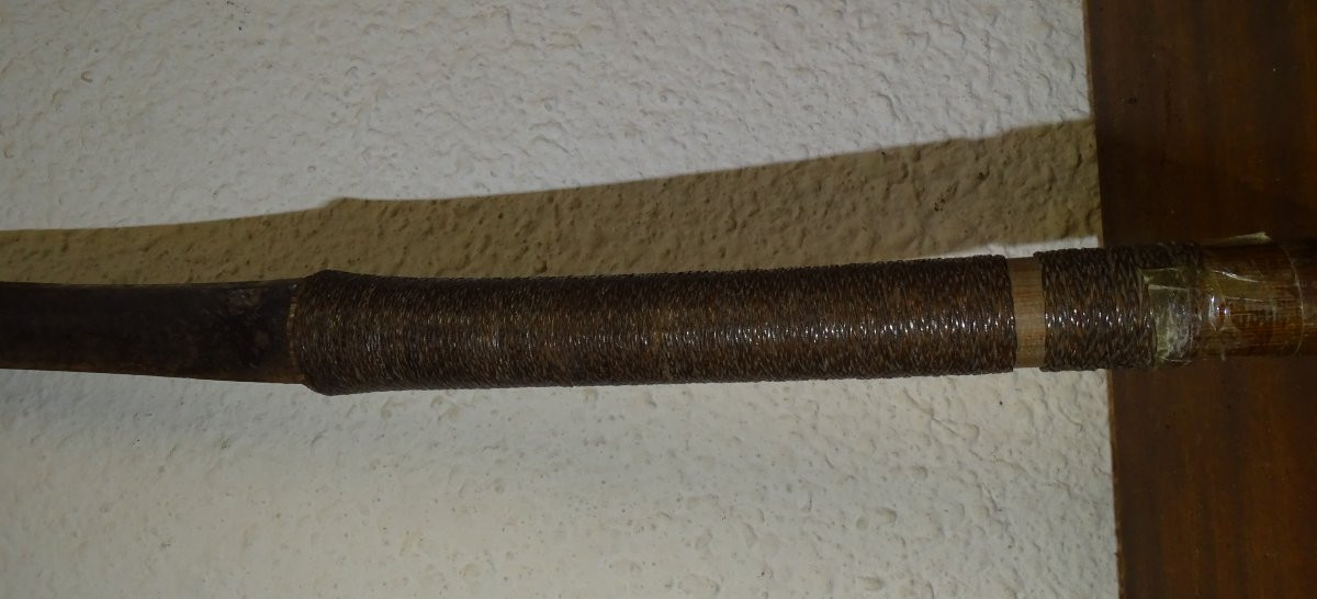 Indonesian Saber Or Sword, Split Bamboo Scabbard, 19th Century-photo-2