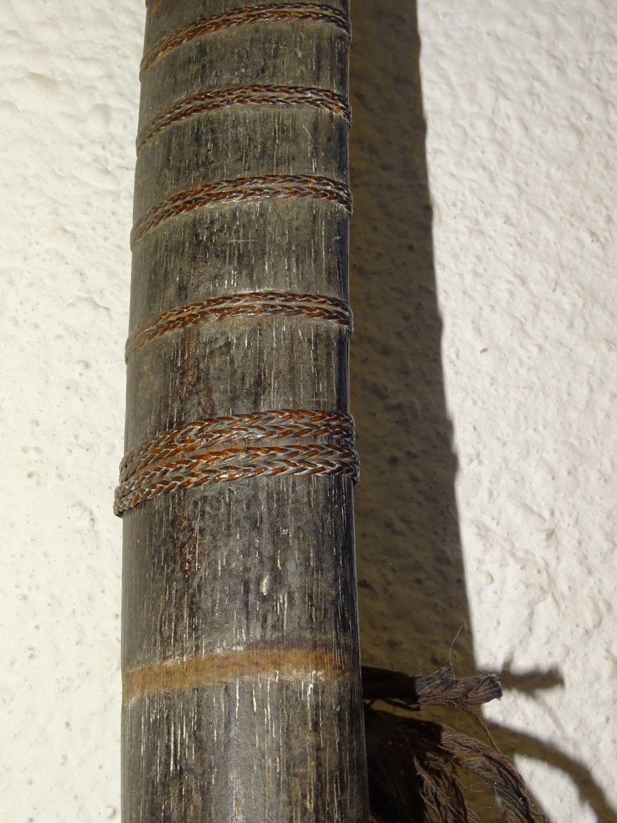 Indonesian Saber Or Sword, Split Bamboo Scabbard, 19th Century-photo-4