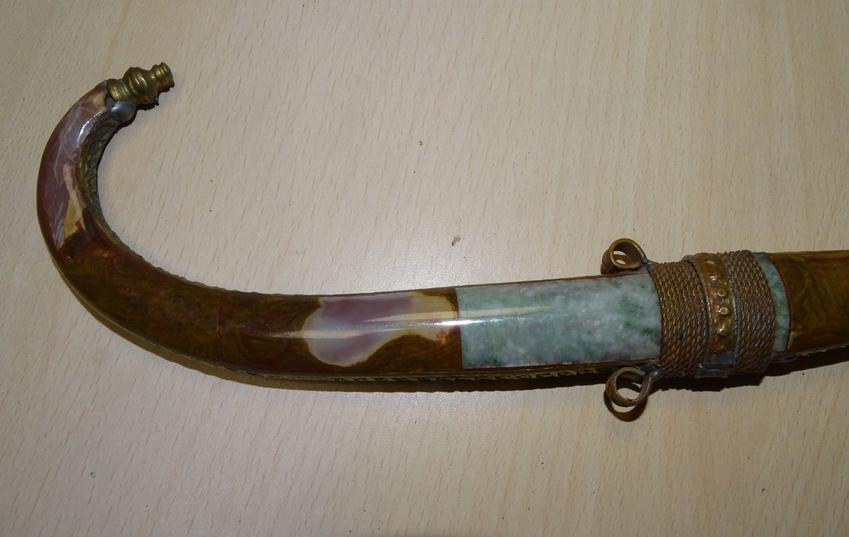 poignard traditionnel marocain -koumia en pierres dures-photo-4