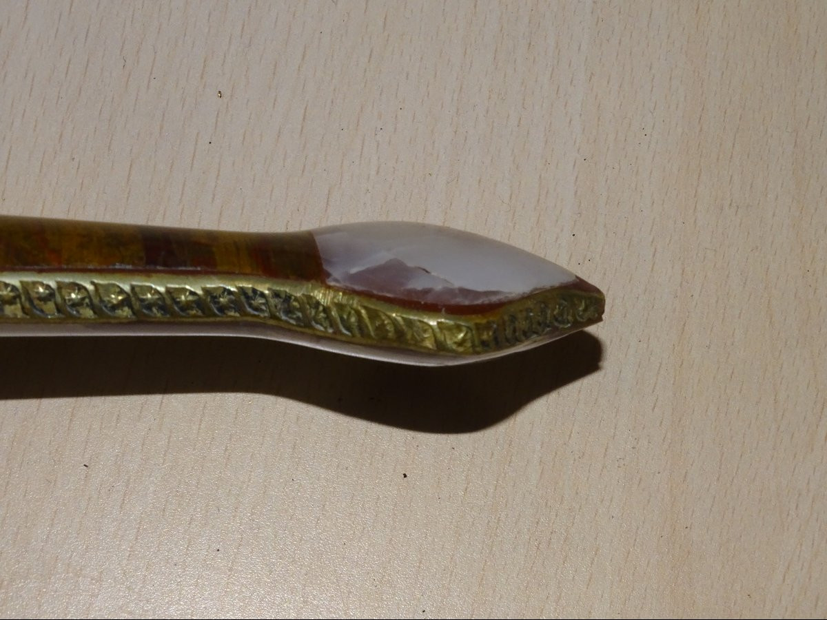 poignard traditionnel marocain -koumia en pierres dures-photo-4