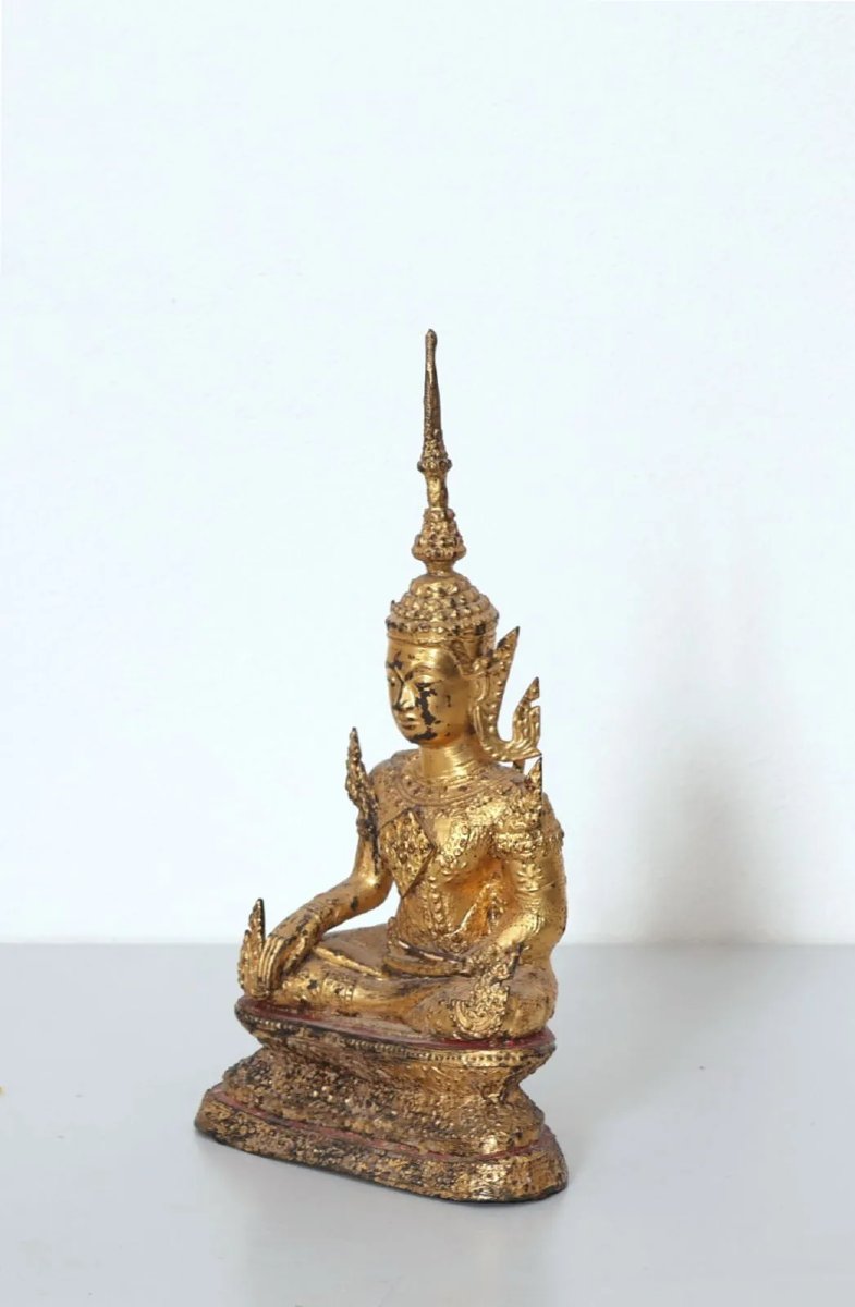 Gilded Bronze Buddha, Thailand, 19th Century-photo-2