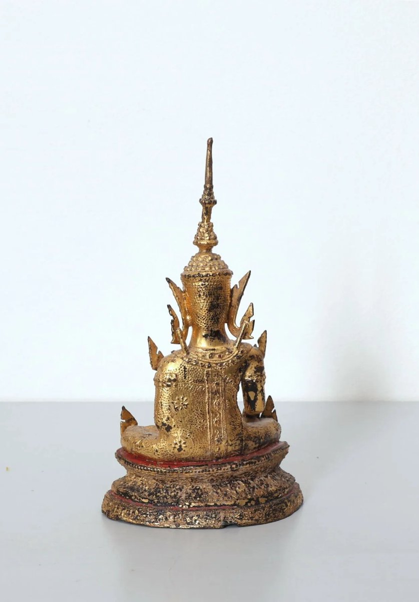 Gilded Bronze Buddha, Thailand, 19th Century-photo-1