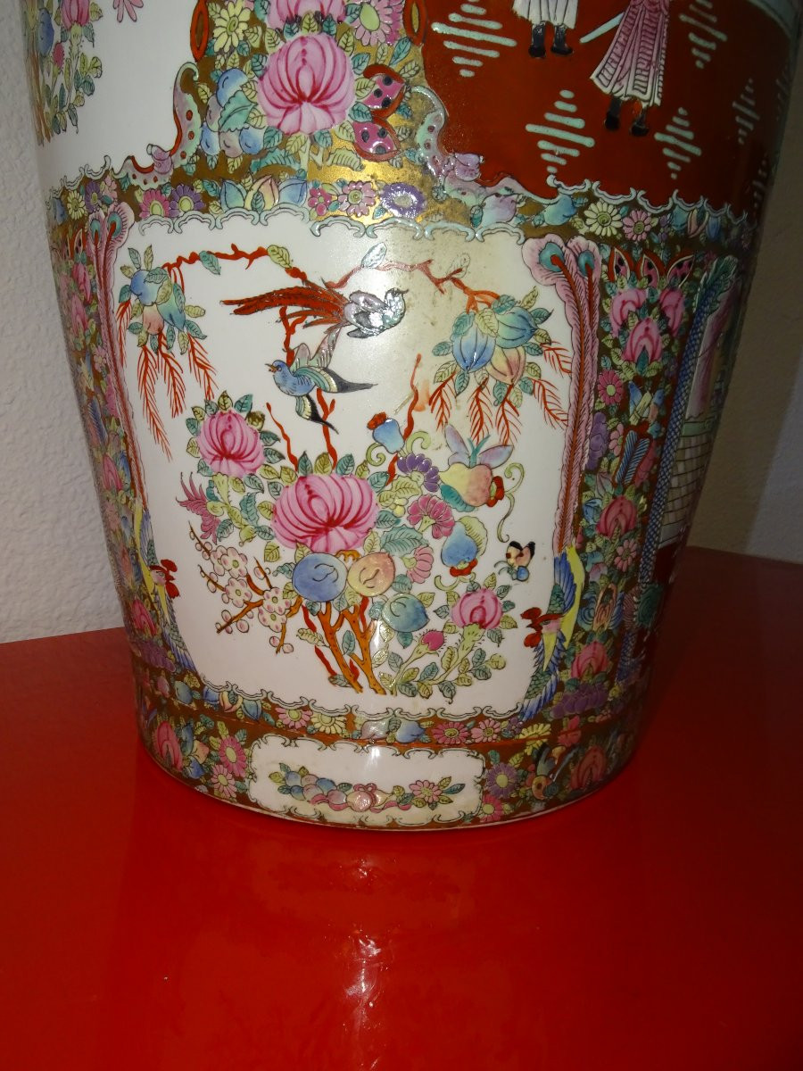 Impressive Canton Vase, 92 Cm, China, 19th Century, Perfect Condition-photo-4