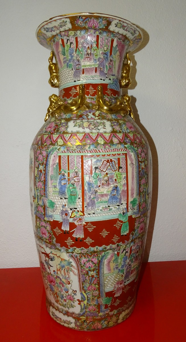 Impressive Canton Vase, 92 Cm, China, 19th Century, Perfect Condition