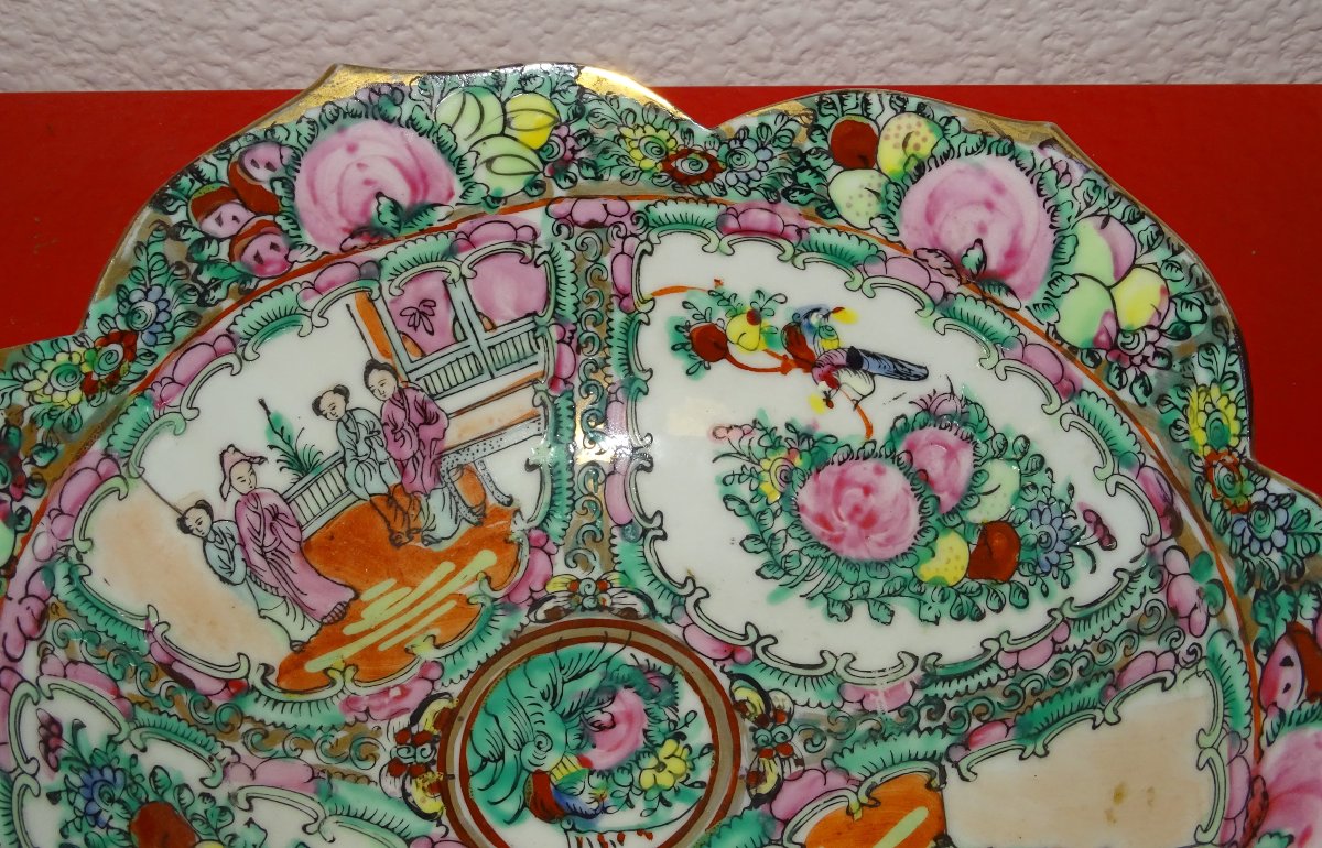 important bol porcelaine de canton dite famille rose, empereur Qianlong-photo-4