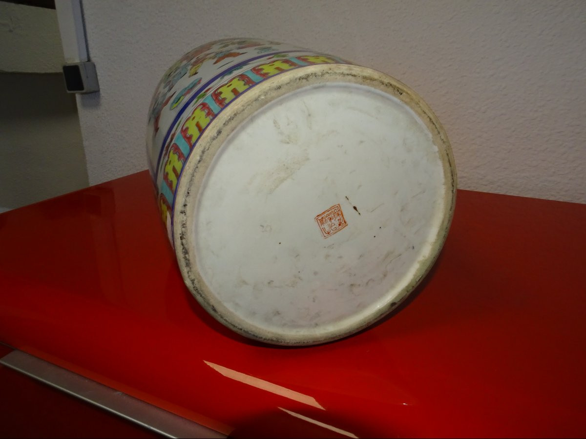 Pair Of Large Famille Rose Porcelain Vases, Qianlong Qing Dynasty, 1736-1795-photo-6