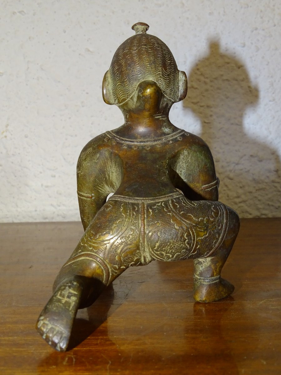 Bronze Of Balakrishna With Silver Inclusion, India, Orissa, 16th-17th Century, Double Signature-photo-6