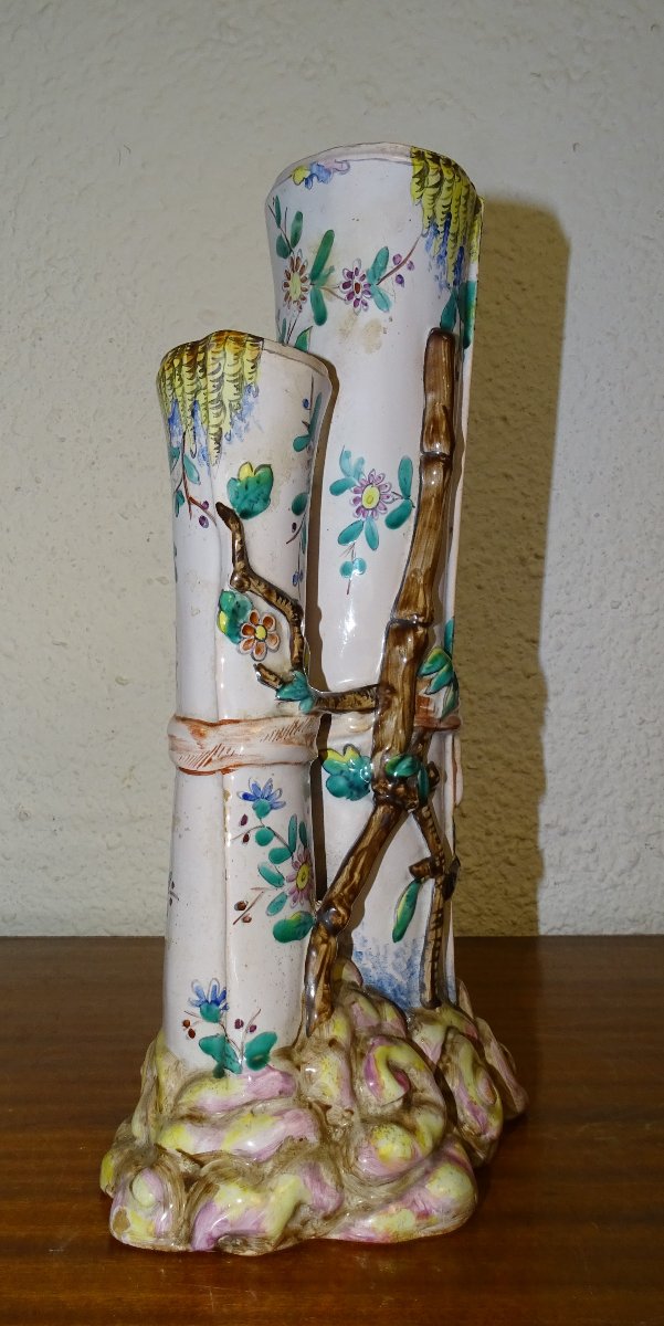 vase aux bambous gallé, signé saint clèment et G-photo-2