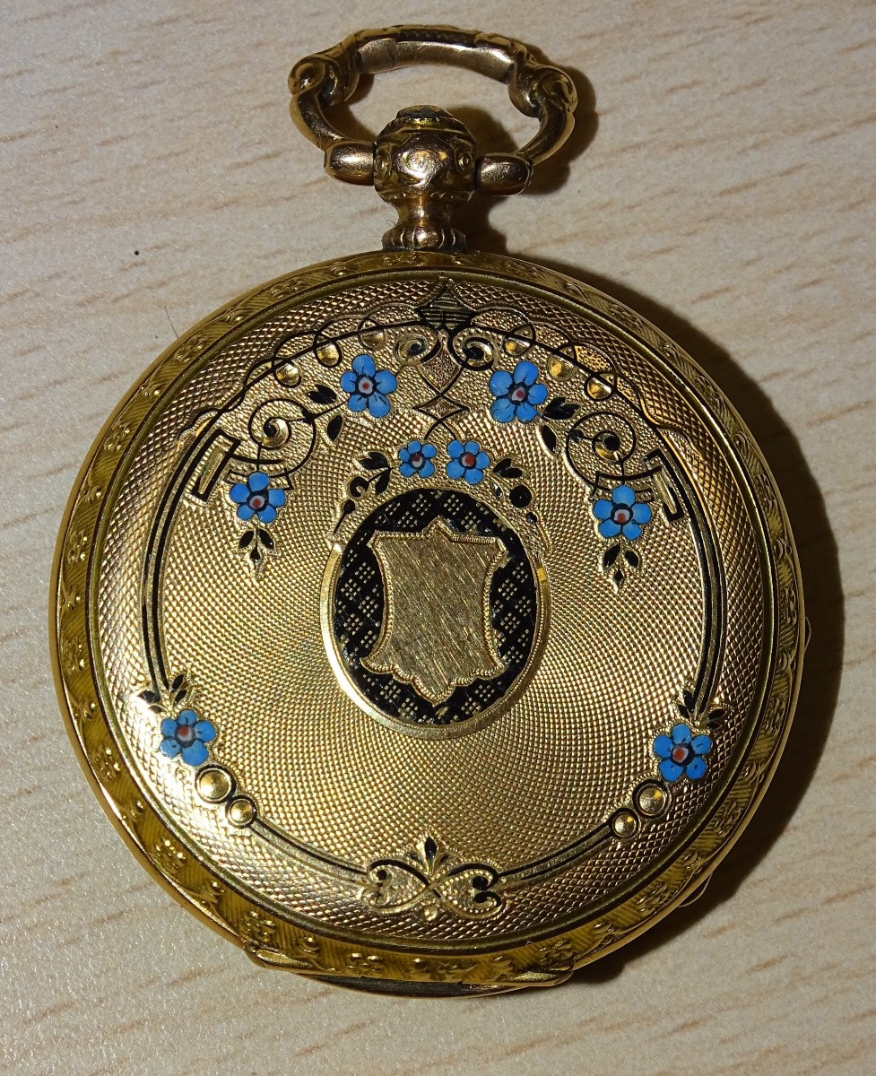 Montre Gousset Femme En Or, poinçon tete de cheval, 30 grammes