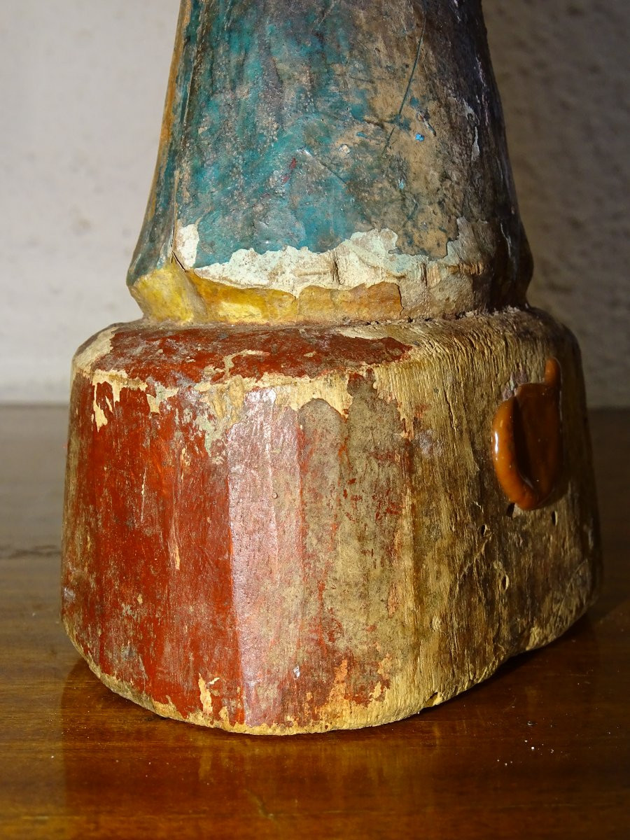 Ancient Statue Of A Buddhist Altar Dignitary, China Or Japan-photo-4