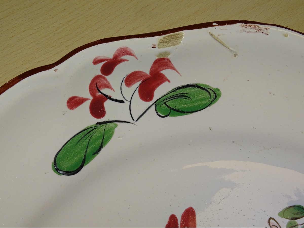 Large XVIIIth Century Faience Des Islettes Chinese Decor 31 Cm-photo-1