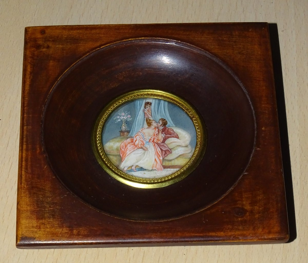 2 Miniatures On Ivory From The 19th Century, Fragonard, A.servigne-photo-3