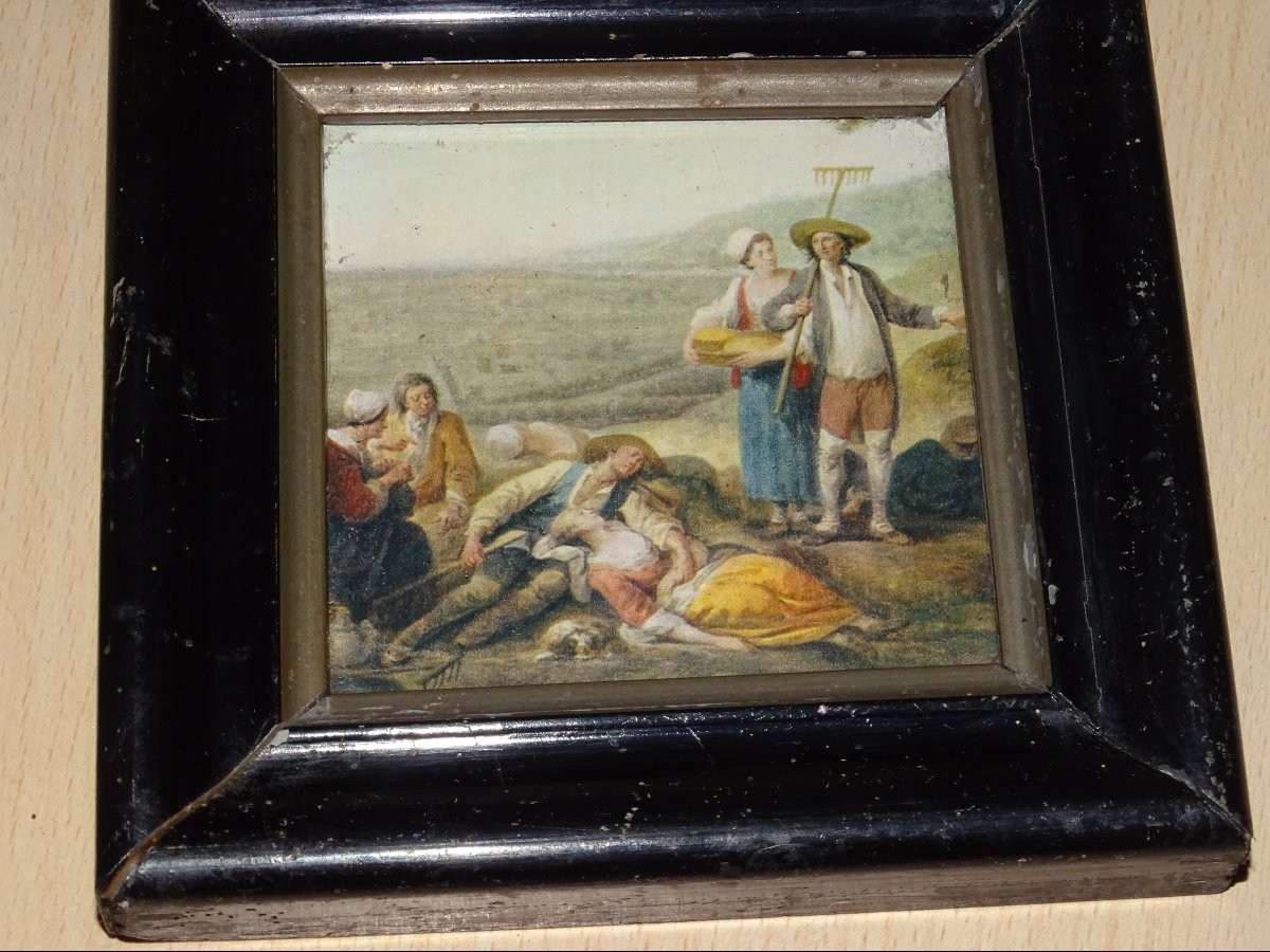 3 miniatures peinte du XIXème-photo-4