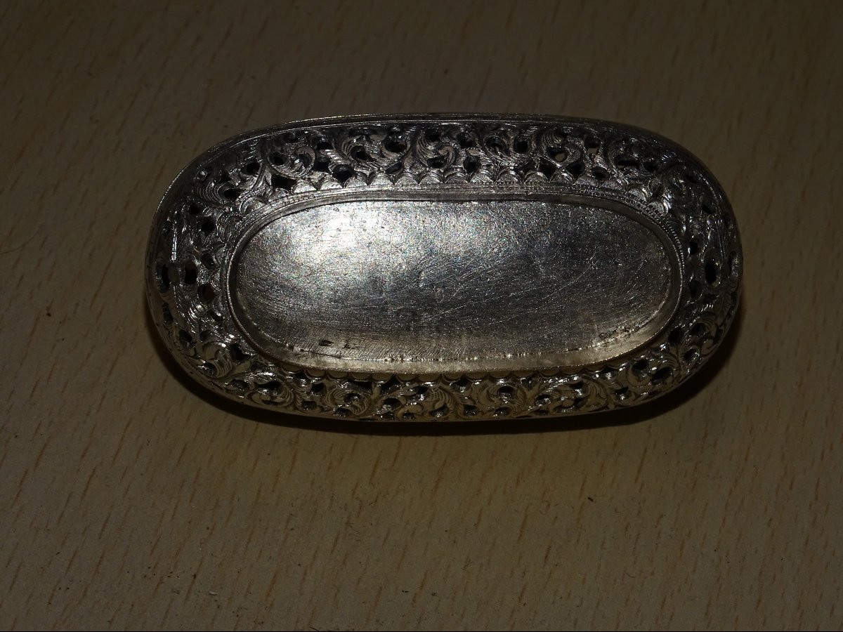 Boite a encens En Argent et pierre dure, Asie Du Sud Est, Début Du XXeme -photo-1