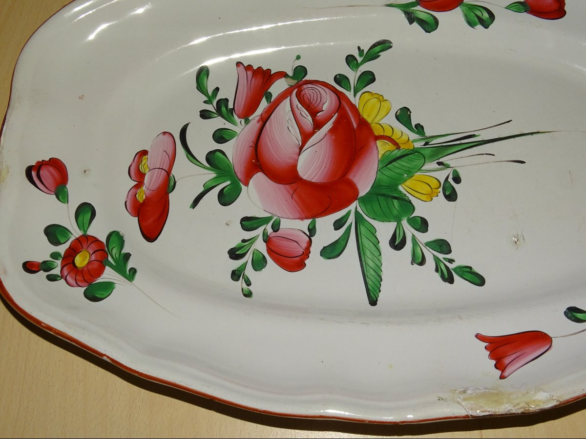 Oval Dish In Des Islettes Earthenware 18th Century-photo-2