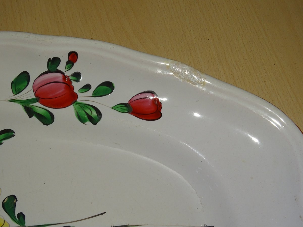 Oval Dish In Des Islettes Earthenware 18th Century-photo-4