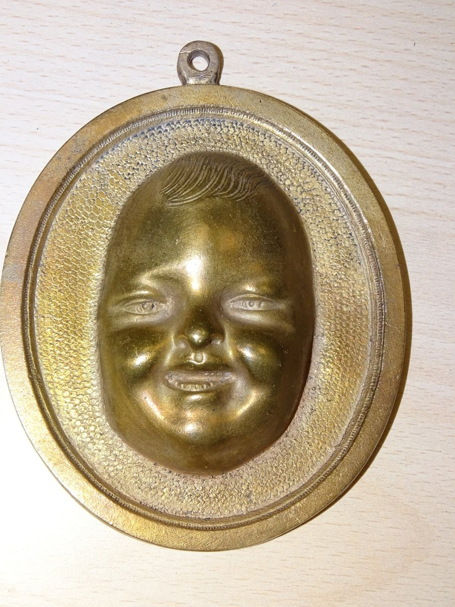 Paire de médaillons murals en bronze « Jean qui rit, Jean qui pleure », XIXᵉ siècle-photo-4