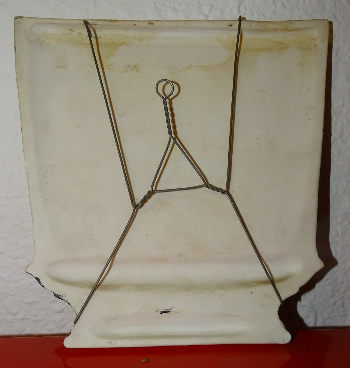 plaque murale XIXème porcelaine imitant cache pot-photo-4