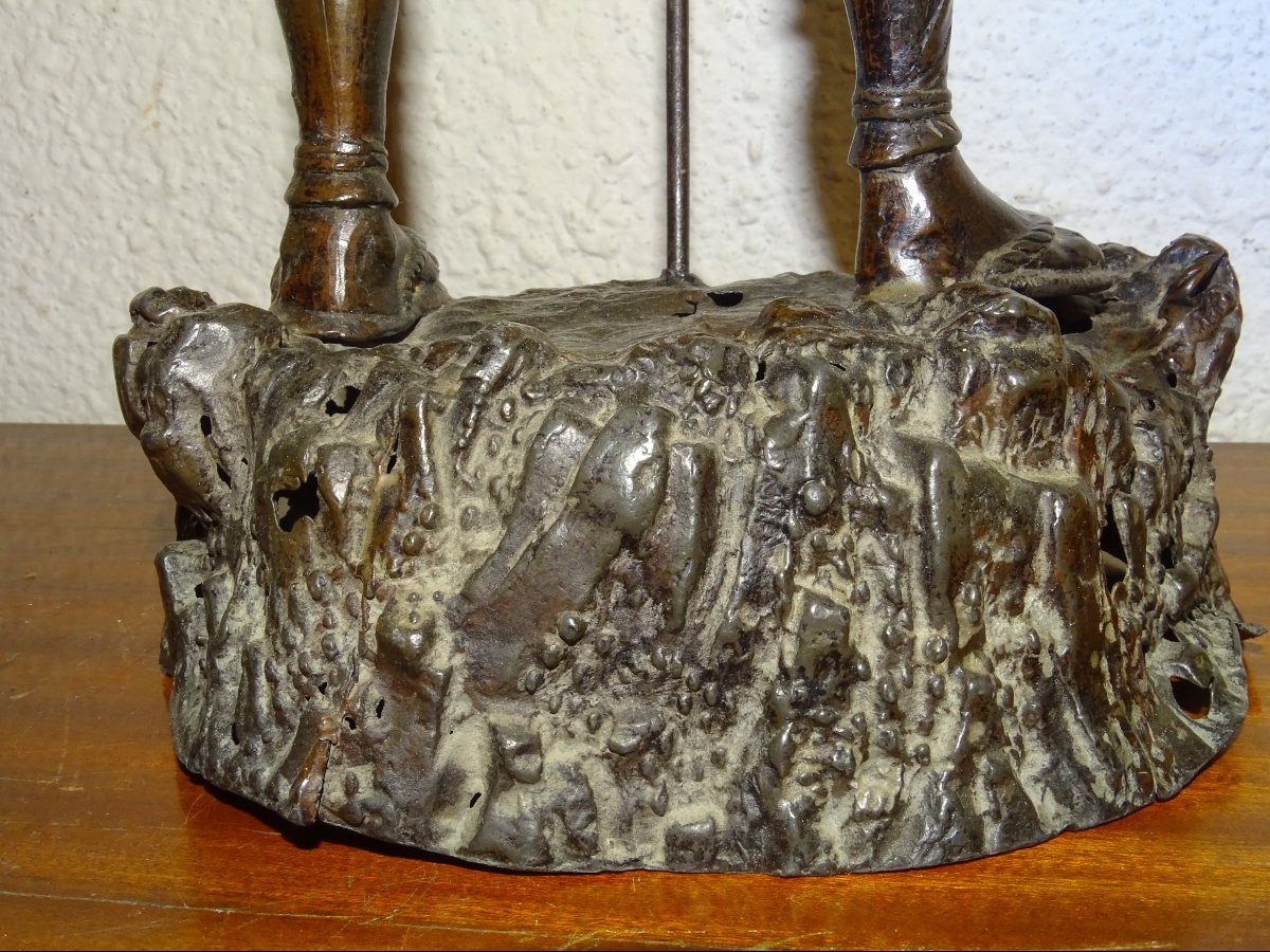 ancien bronze vieillard, cire perdue, japon, XIXème-photo-2