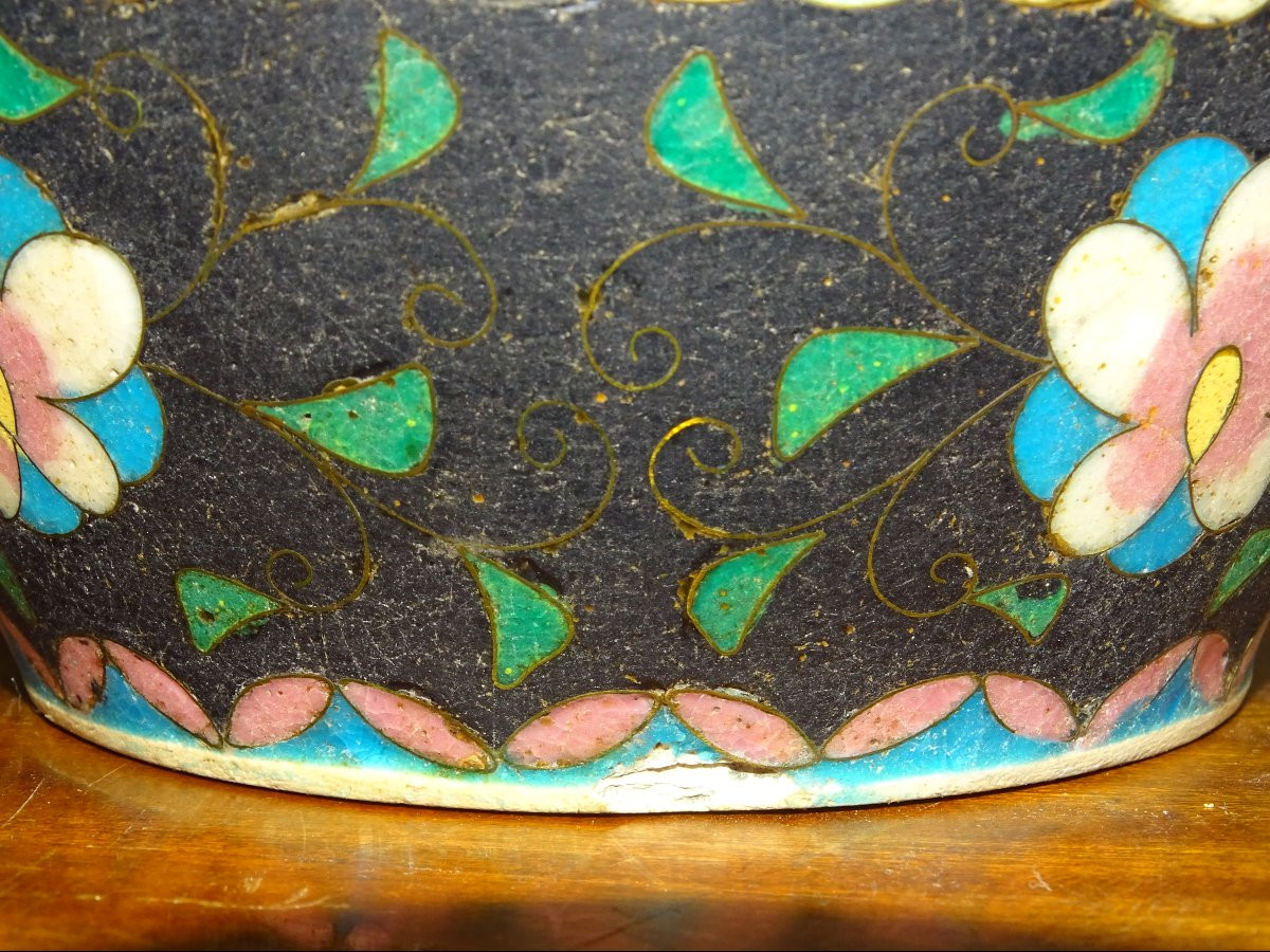 vase Totai Shippo, signé, Japon, époque Meiji (1868-1912)-photo-2
