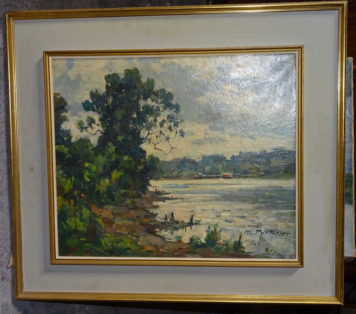 Marcel PARTURIER (1901-1976) La berge a moisson, huile/toile