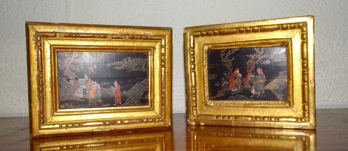 Pair Of 18th Century Coromandel Panels, Louis XVI Gilded Frames